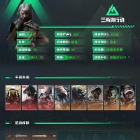 总资产1M 1干员外观 8传说枪械 铂金